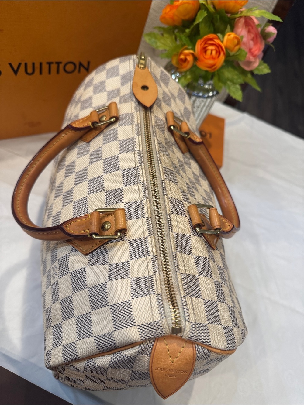 Authentic Louis Vuitton Damier Azur Speedy 30 with all inclusions - Picture 5 of 15